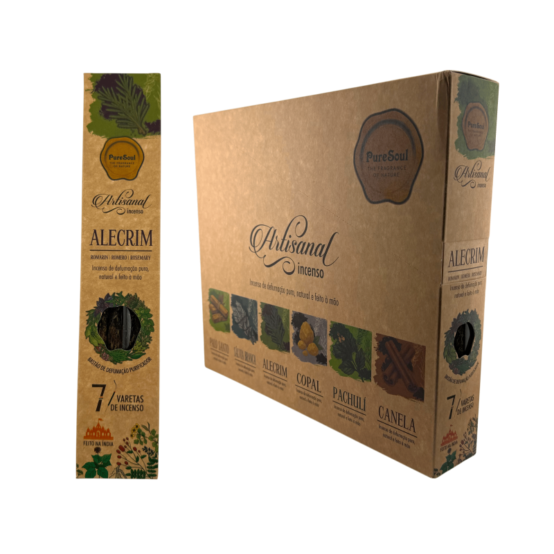 Caja Incienso artesano Romero Pure Soul AUM Fragrances - 12 cajitas-Incienso Artesanal Pure Soul AUM Fragrances-HOSTENATURA