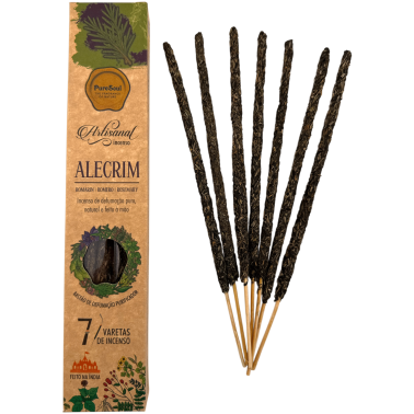 Caixa de incenso artesanal de alecrim Pure Soul AUM Fragrances - 12 caixas