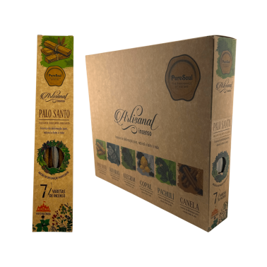 Pure Soul AUM Fragrances Palo Santo Artisan Incense Box - 12 pudełek