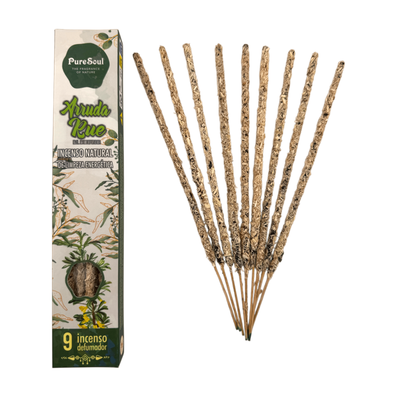 Pure Soul AUM Fragrances Incenso Natural de Arruda - 9 Varetas Orgânicas para Defumação-Fragrâncias Inciense Natural Pure Soul AUM-HOSTENATURA