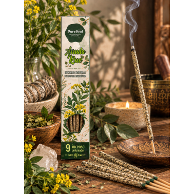 Pure Soul AUM Fragrances Rue Natural Incense - 9 Organic Smudging Sticks