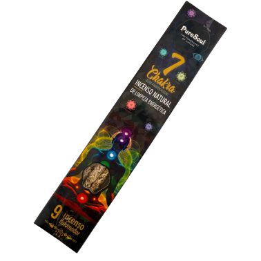Pure Soul AUM Duftstoffe 7 Chakras Naturräucherwerk - 9 Bio-Räucherstäbchen