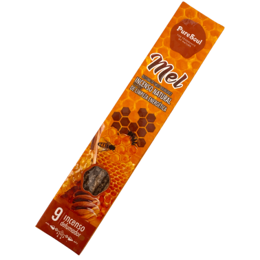 Incienso natural Miel Pure Soul AUM Fragrances - 9 barritas orgánicas defumación