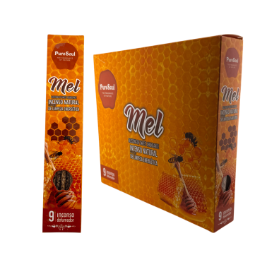 Caja incienso natural Miel Pure Soul AUM Fragrances - 12 cajitas defumación