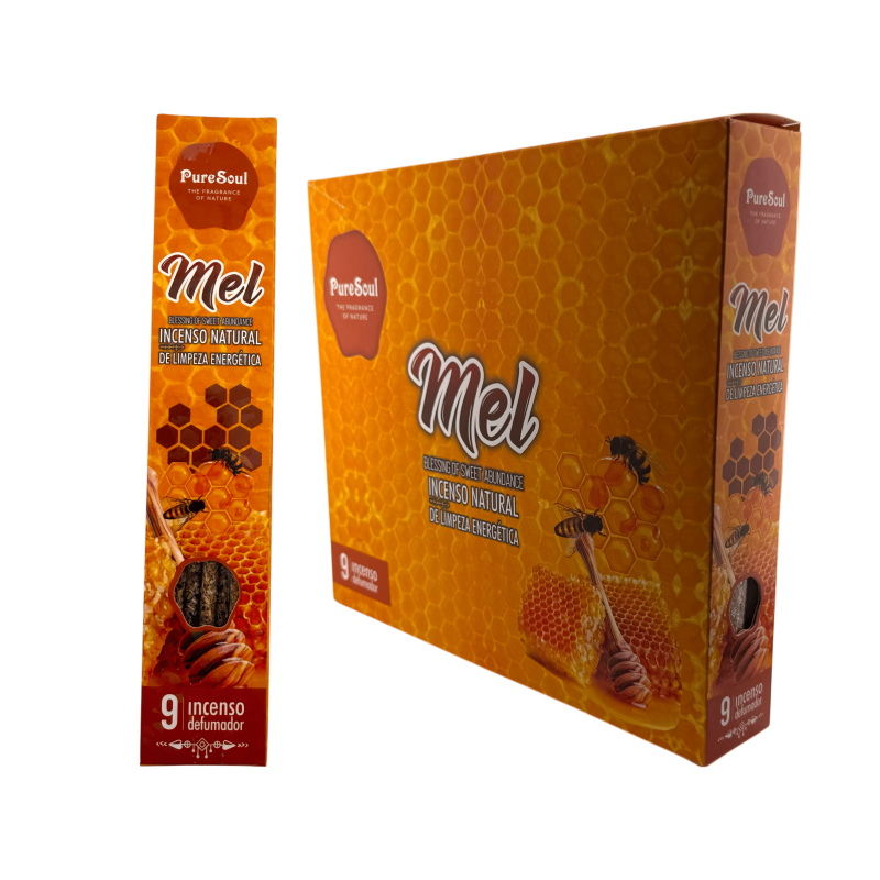 Caja incienso natural Miel Pure Soul AUM Fragrances - 12 cajitas defumación-Incienso Natural Pure Soul AUM Fragrances-HOSTENATURA