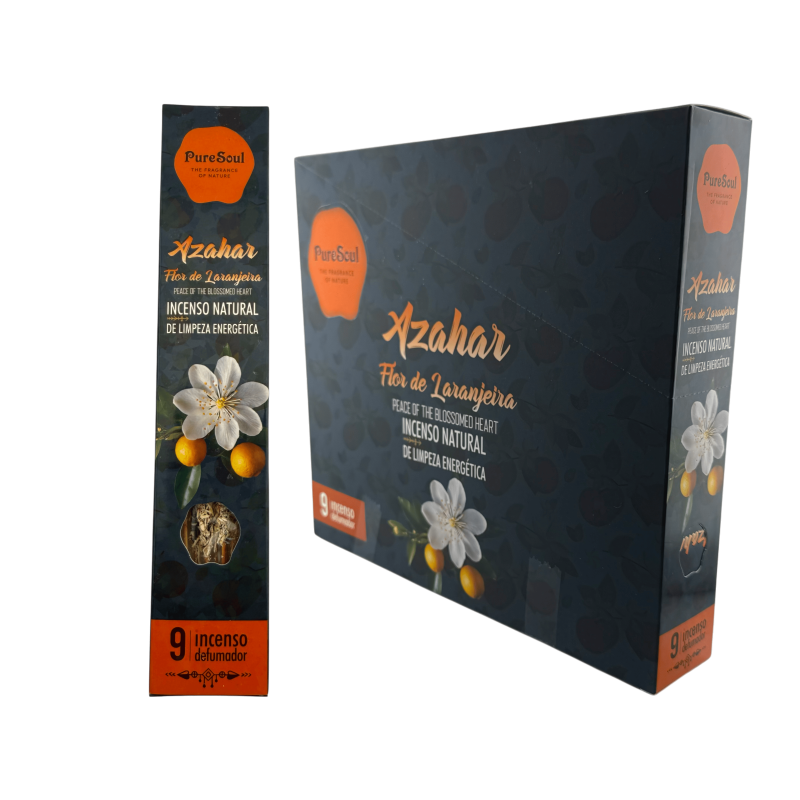 Caixa encens natural Azahar Pure Soul AUM Fragrances - 12 capsetes de fumació-Incienso Natural Pure Soul AUM Fragrances-HOSTENATURA