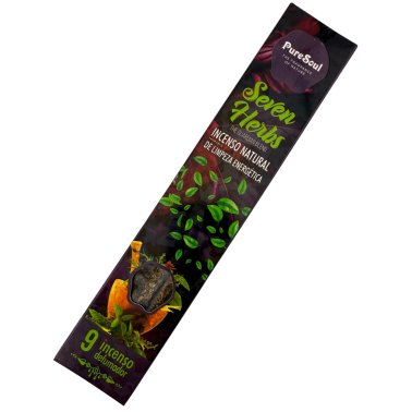 Pure Soul AUM Fragrances Seven Herbs Natural Incense - 9 Organic Smudging Sticks