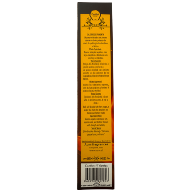 Incienso natural Sal Gruesa y Pimienta Pure Soul AUM Fragrances - 9 barritas orgánicas defumación