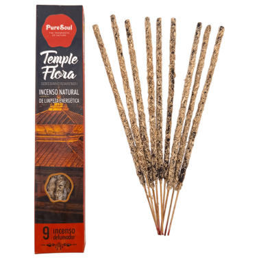 Caja incienso natural Temple Flora Pure Soul AUM Fragrances - 12 cajitas defumación