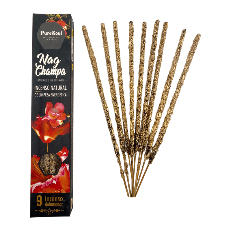 Incienso natural Nag Champa Pure Soul AUM Fragrances - 9 barritas orgánicas defumación-Incienso Natural Pure Soul AUM Fragrances-HOSTENATURA