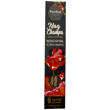 Incienso natural Nag Champa Pure Soul AUM Fragrances - 9 barritas orgánicas defumación