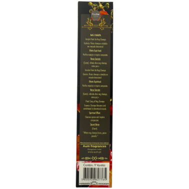 Incienso natural Nag Champa Pure Soul AUM Fragrances - 9 barritas orgánicas defumación