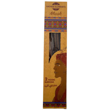 SACRED ELEMENTS Musk HEM Wierook - 8 Biologische Ambachtelijke Wierookstokjes