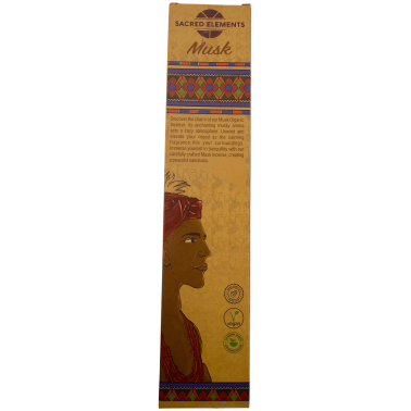 SACRED ELEMENTS Musk HEM Wierook - 8 Biologische Ambachtelijke Wierookstokjes