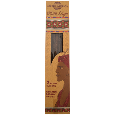 SACRED ELEMENTS HEM Witte Salie Wierook - 8 Biologische Handgemaakte Stokjes