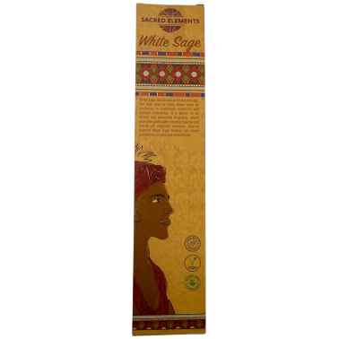 SACRED ELEMENTS HEM Weißer Salbei Räucherstäbchen - 8 handgefertigte Bio-Stäbchen