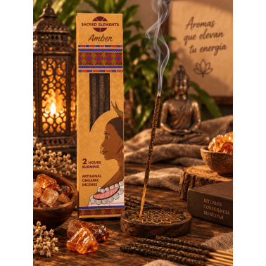 SACRED ELEMENTS HEM Amber Incense - 8 Organic Handmade Sticks