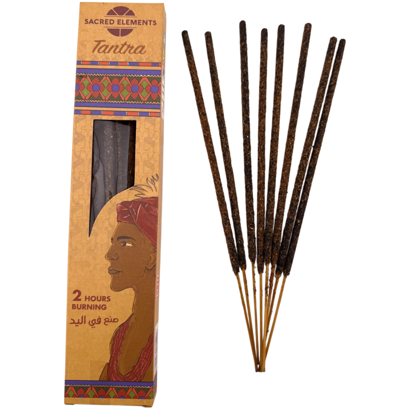 SACRED ELEMENTS HEM Tantra-Räucherstäbchen - 8 handgefertigte Bio-Stäbchen-Heilige Elemente von HEM Räucherstäbchen-HOSTENATURA