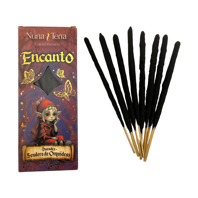 Encens Follets Sender d'Orquídies ENCANT Nuna Terra - Sahumerio Artesanal - 8 Varetes-SAHUMERIOS LÍNEA ENCANTO NUNA TERRA ARGENTINA-HOSTENATURA