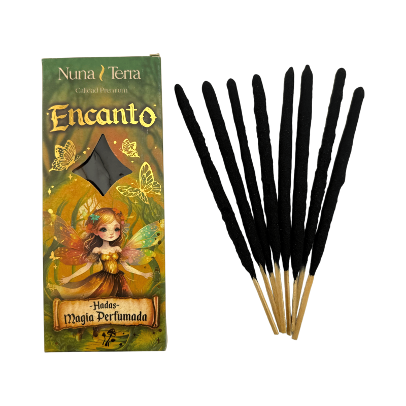Tămâie parfumată Fairy Magic de Nuna Terra - Bețișoare de tămâie lucrate manual - 8 bețișoare-SAHUMERIOS LÍNEA ENCANTO NUNA TERRA ARGENTINA-HOSTENATURA