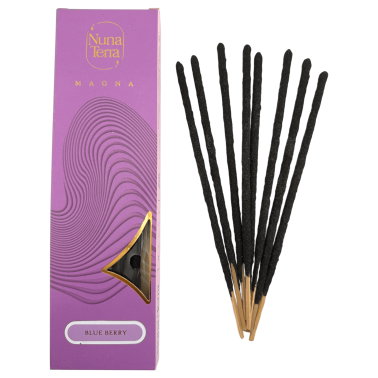 Nuna Terra MAGNA Blue Berry Incense - Double-Dipped Handmade Incense Stick - 85 min