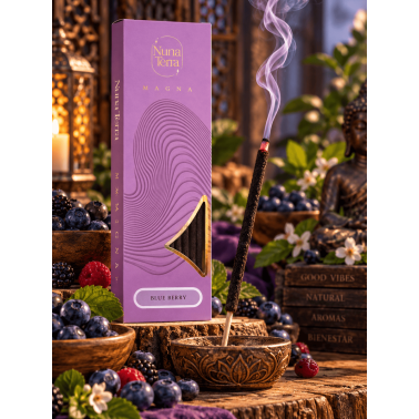 Nuna Terra MAGNA Blue Berry Incense - Double-Dipped Handmade Incense Stick - 85 min