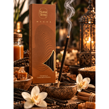 MAGNA Caramelized Vanilla Incense by Nuna Terra - Double-Dipped Handmade Incense Stick - 85 min