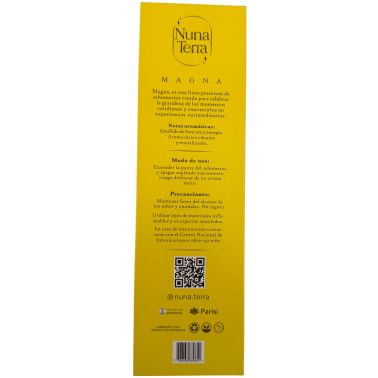 Incienso Flor de Limón MAGNA Nuna Terra - Sahumerio Artesanal de Doble Empaste - 85 min