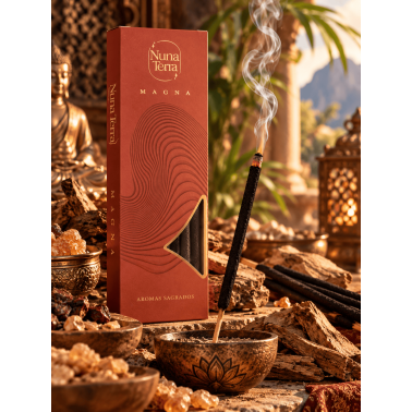 Incienso Aromas Sagrados MAGNA Nuna Terra - Sahumerio Artesanal de Doble Empaste - 85 min
