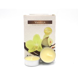 Pack 6 Scented Tea Candles - Vanilla - Bispol Aura Fragrances