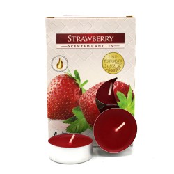 Pack 6 Scented Tea Candles - Strawberry - Bispol Aura Fragrances