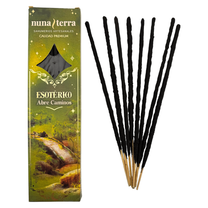 Nuna Terra Esoteric Path Opening Incense - Dubbel gedoopte handgemaakte wierookstokjes - 8 stokjes - 80 min-Esoterische wierook van Nuna Terra Argentinië-HOSTENATURA