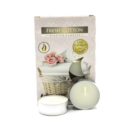 1x Set de 6 Velas de Té Perfumadas - Algodón fresco - 1