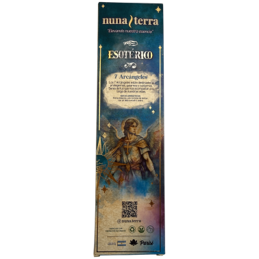 Incienso 7 Arcángeles ESOTÉRICO Nuna Terra - Sahumerio Artesanal de Doble Empaste - 8 Varillas - 80 min
