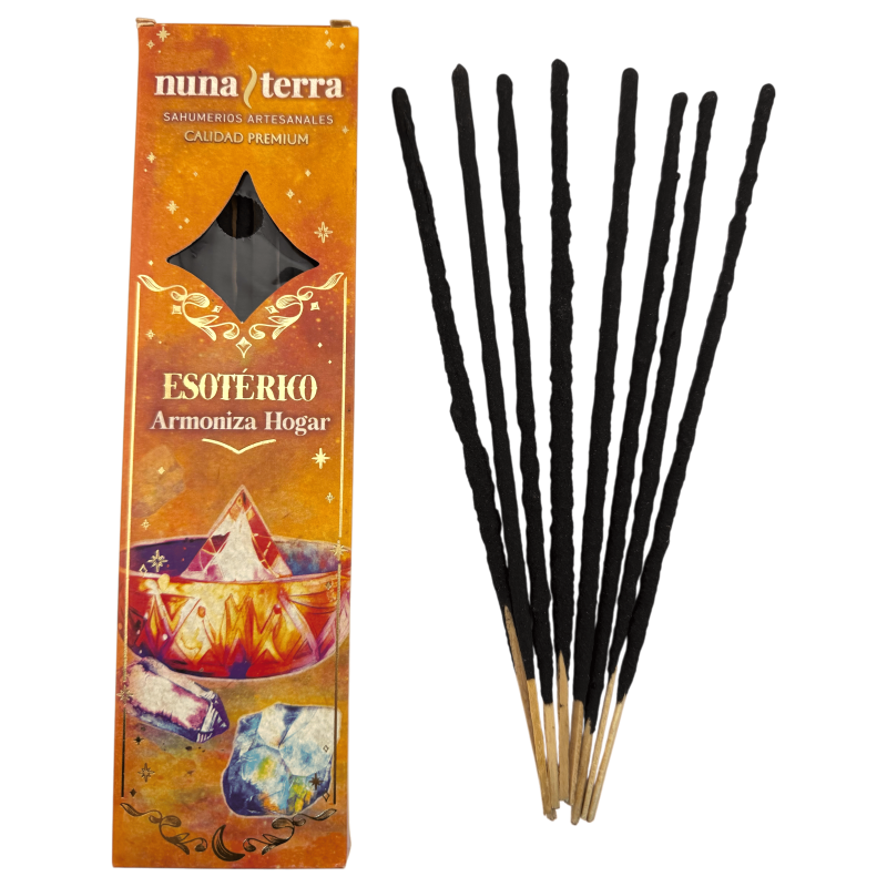 Nuna Terra Esoteric Home Harmonizing Incense - Double-Dipped Handmade Incense Sticks - 8 Sticks - 80 min-Esoteric Incense from Nuna Terra Argentina-HOSTENATURA