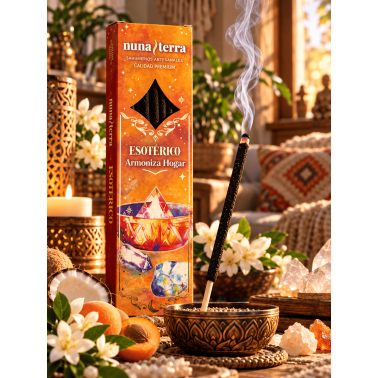 Nuna Terra Esoteric Home Harmonizing Incense - Double-Dipped Handmade Incense Sticks - 8 Sticks - 80 min