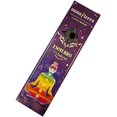 Incienso 7 Chakras ESOTÉRICO Nuna Terra - Sahumerio Artesanal de Doble Empaste - 8 Varillas - 80 min