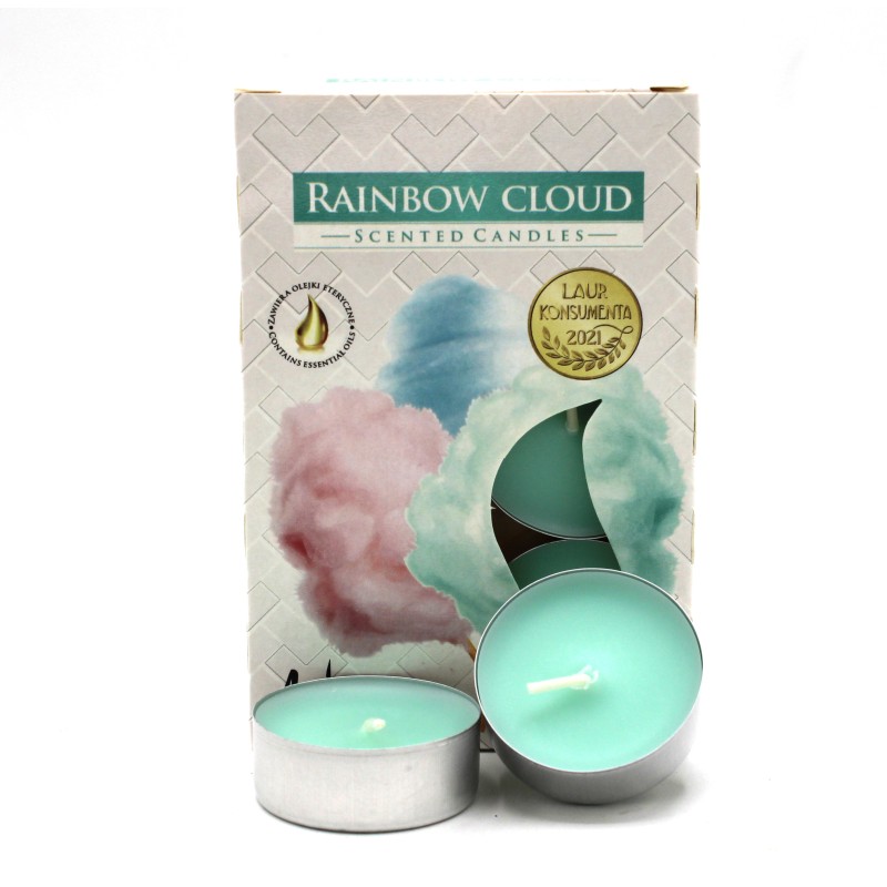 Set mit 6 Duft-Teekerzen - Rainbow Clouds-Teekerzen-HOSTENATURA