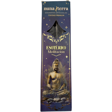 Incenso esoterico per meditazione Nuna Terra - Bastoncini d'incenso fatti a mano con doppia immersione - 8 bastoncini - 80 min