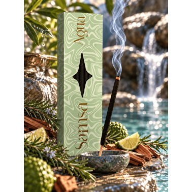 Incienso Agua SAMSA Nuna Terra - Sahumerio Artesanal - 8 Varillas Gruesas - Hasta 80 min