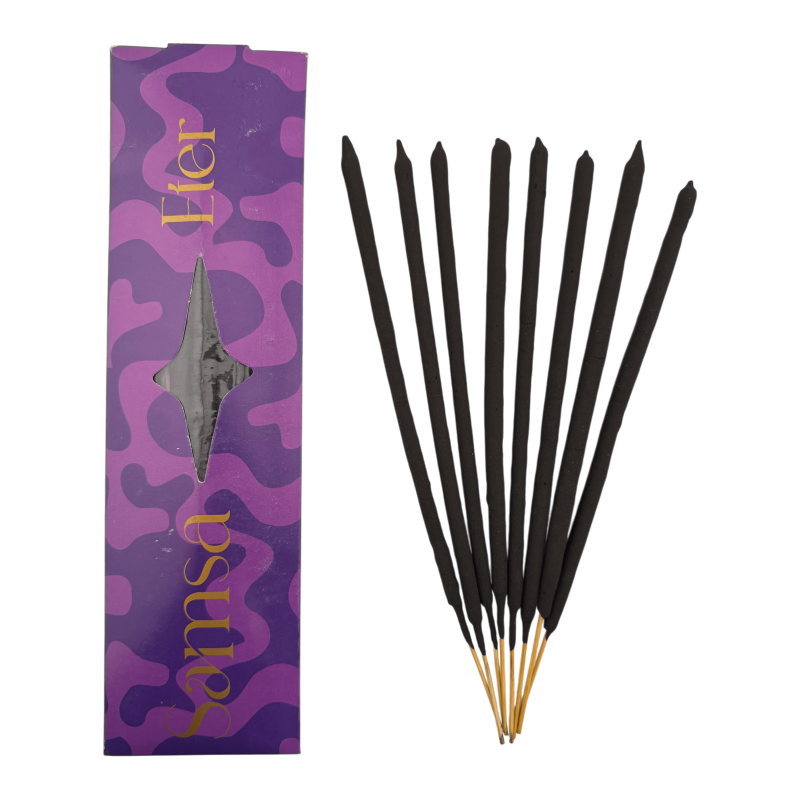 Tămâie SAMSA Nuna Terra Ether - Bețișoare de tămâie lucrate manual - 8 bețișoare groase - Arde până la 80 de minute-SAHUMERIOS SAMSA NUNA TERRA ARGENTINA-HOSTENATURA