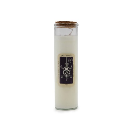 VELA HECHIZO MÁGICO - DULCE VENGANZA - CON PIEDRAS PRECIOSAS DE GRANATE DE SANGRE Y FRAGANCIA DE LIRIO - 1
