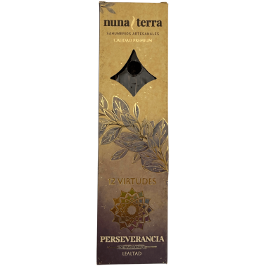Perseverance Incense - Loyalty 12 VIRTUES Nuna Terra - Double-Basted Handcrafted Incense Sticks - 8 Sticks - Up to 80 min