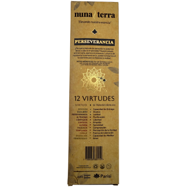 Perseverance Incense - Loyalty 12 VIRTUES Nuna Terra - Double-Basted Handcrafted Incense Sticks - 8 Sticks - Up to 80 min