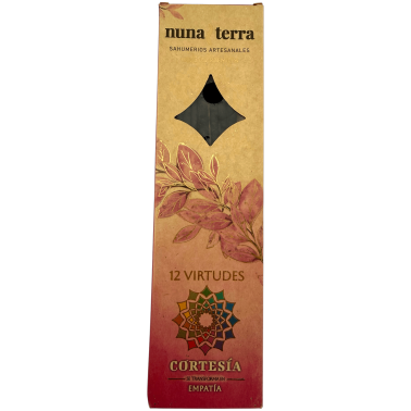 Courtesy Incense – Empathy 12 Tugendhaftigkeit Nuna Terra – Doppelt getauchte, handgefertigte Räucherstäbchen – 8 Stück – Bis zu