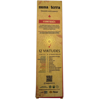 Courtesy Incense - Empathy 12 VIRTUES Nuna Terra - Double-Dipped Handcrafted Incense Sticks - 8 Sticks - Up to 80 min