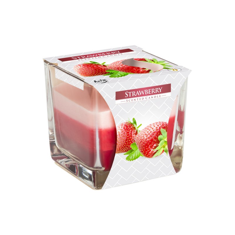 Rainbow Jar Candle - Strawberry-COLORFUL CANDLES-HOSTENATURA