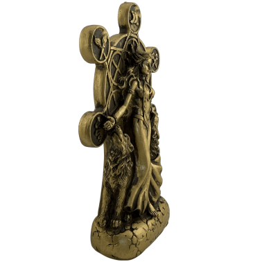 Harsbeeldje van de godin Hecate - 12x5x18cm