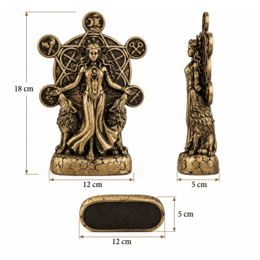 Harzfigur der Göttin Hekate – 12 x 5 x 18 cm
