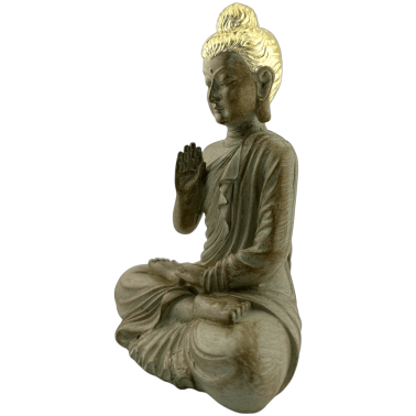 Figura Buda Assegut de la Saviesa - Vitarka Mudra - 12x7x16 cm